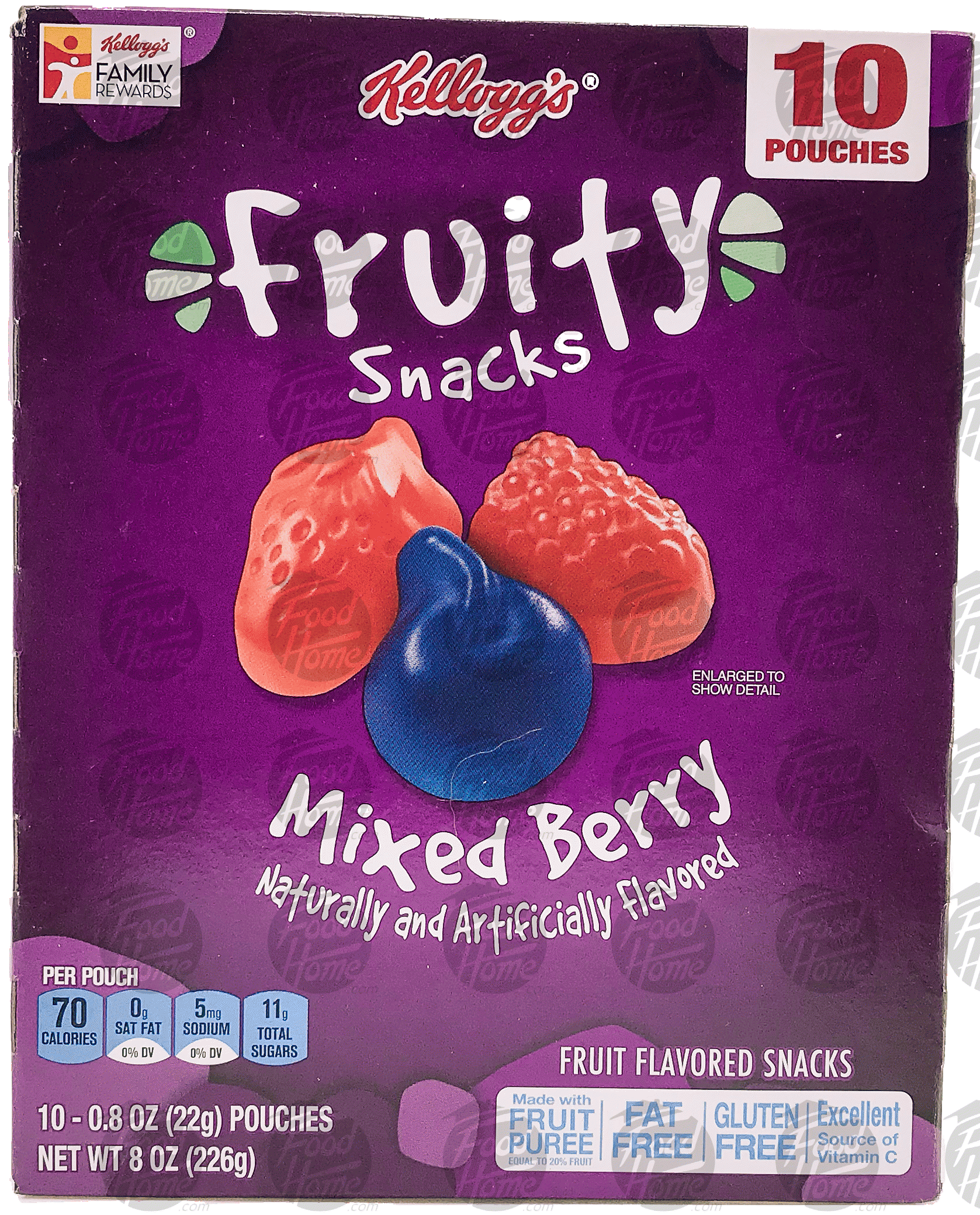 Kellogg's fruity snacks assored mixed berry fruit snacks, 10 pk., box Full-Size Picture